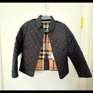 Girls Burberry Quilted Jacket